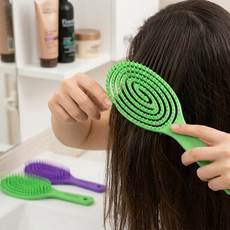 I Love My Hair 3 Boyutlu Saç Fırçası ve Tarak - Renkli Plastik- 24'li Paket