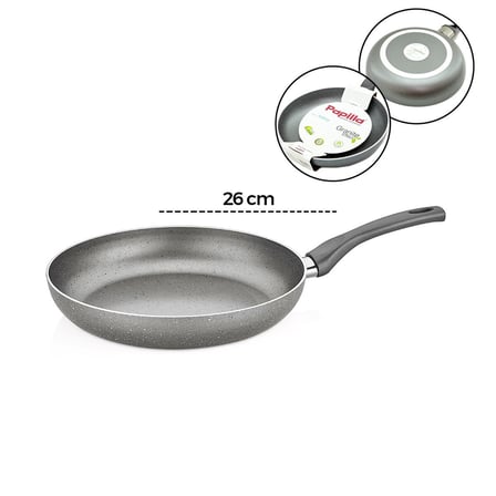 Papilla Fred 26 cm Maxi Granit Tava - Tek Saplı Gri Kırçıllı BRKT-705700- 6'li Paket