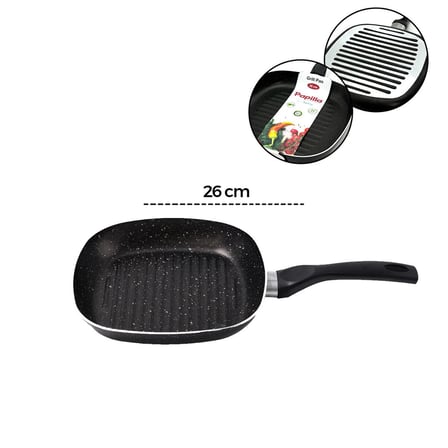 Papilla Ragnar 26 cm Granit Grill Tava - Tek Saplı BRKT-739620- 12'li Paket
