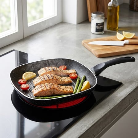 Papilla Ragnar 26 cm Granit Grill Tava - Tek Saplı BRKT-739620- 12'li Paket
