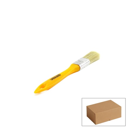 Günsan 001-510 No:1 Kestirme Boya Fırçası 20 mm - Sarı Saplı Standart- 12'li Paket