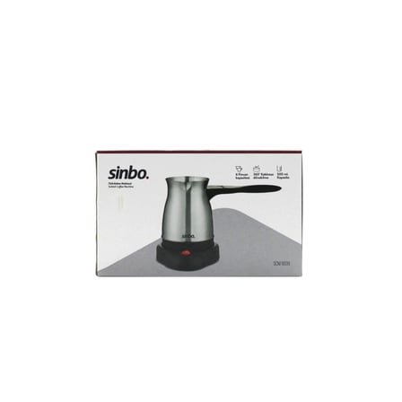 Sinbo SCM-9039 Çelik Elektrikli Türk Kahvesi Makinesi 500 ml 600W - 6 Fincan Katlanır Kulplu