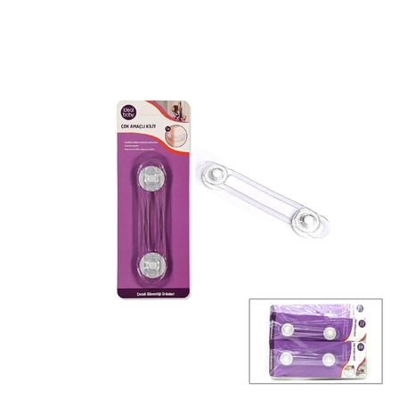 İdeal Baby IDE-08 IDE-17 Çok Amaçlı Dolap ve Çekmece Kilidi - Büyük Boy, Çocuk Emniyeti- 24'li Paket