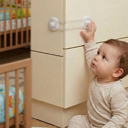 İdeal Baby IDE-08 IDE-17 Çok Amaçlı Dolap ve Çekmece Kilidi - Büyük Boy, Çocuk Emniyeti- 24'li Paket