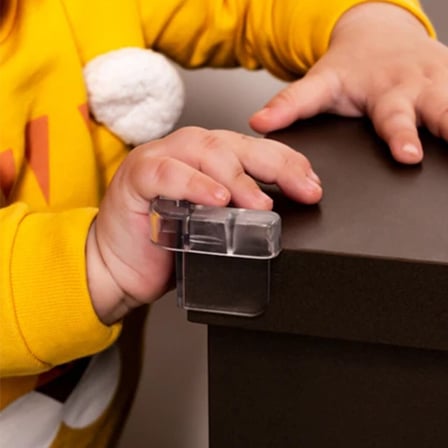 İdeal Baby IDE-05 Köşe Koruyucu - 4 Parça, Cam ve Raf İçin, Çocuk Emniyeti- 24'li Paket