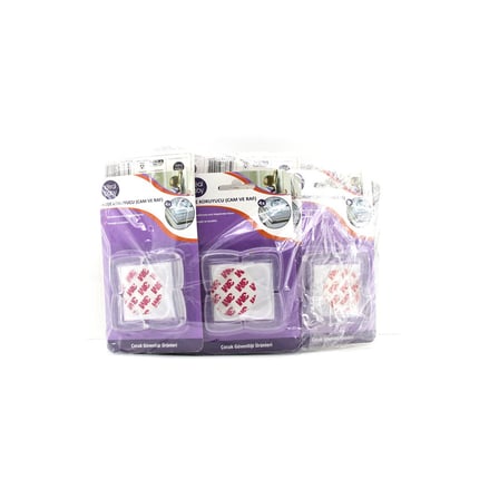 İdeal Baby IDE-05 Köşe Koruyucu - 4 Parça, Cam ve Raf İçin, Çocuk Emniyeti- 24'li Paket