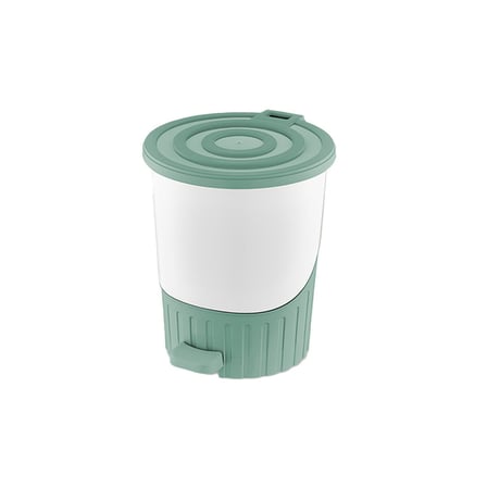 Dünya 01070 Pastel Lüks Pedallı Plastik Çöp Kovası 14 lt - Yeşil 315x285x335 mm- 6'li Paket