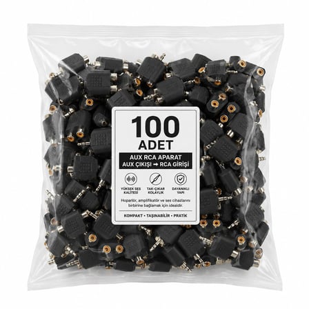 KRT-1132 AUX RCA Aparat Dönüştürücü- 100'li Paket