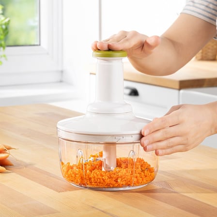 Mugiss M-14 Basmalı El Rondosu Doğrayıcı - Büyük Boy 3 Bıçaklı 1.5 lt Mika Kristal Hazne- 12'li Pake