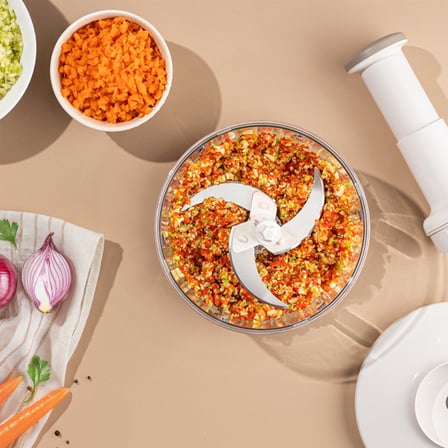 Mugiss M-14 Basmalı El Rondosu Doğrayıcı - Büyük Boy 3 Bıçaklı 1.5 lt Mika Kristal Hazne- 12'li Pake
