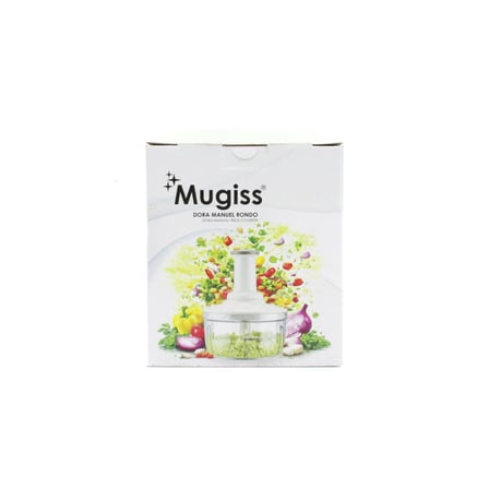 Mugiss M-14 Basmalı El Rondosu Doğrayıcı - Büyük Boy 3 Bıçaklı 1.5 lt Mika Kristal Hazne- 12'li Pake