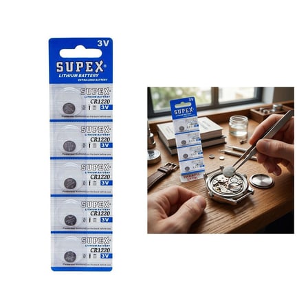Supex CR-1220 Para Pil 3V - 5'li Kart