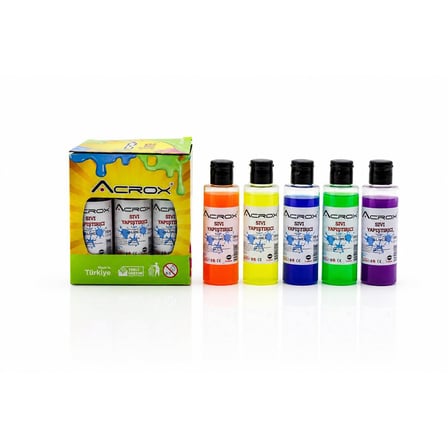 Acrox AX-848-853 Slime Jeli ve Sıvı Yapıştırıcı - Su Bazlı 70 ml- 12'li Paket