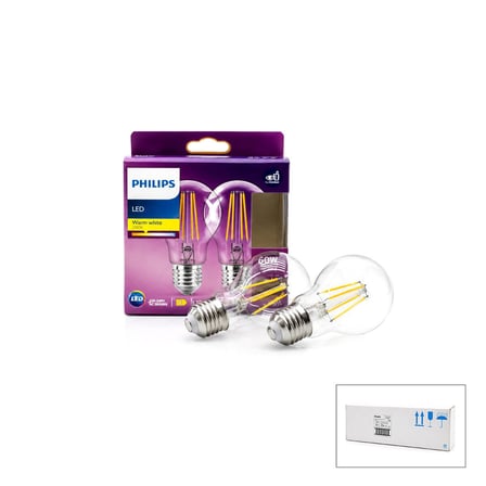 Philips LED Filament Rustik Ampul 7W E27 Gold - 2'li, 806 Lümen, Cam Gövde, Kod 777739 00- 6'li Pake