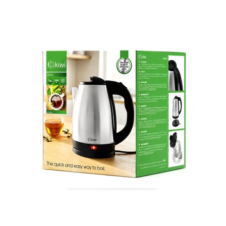 Kiwi KK-3331 Çelik Kettle Elektrikli Su Isıtıcısı 1.8 lt 1500W - Gizli Rezistanslı 360 Derece