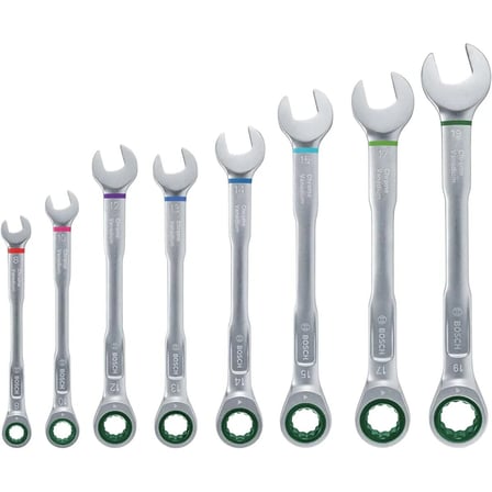 Bosch 1600A027PS Kombine Anahtar Takımı 8 Parça 8-19 mm - Plastik Standlı