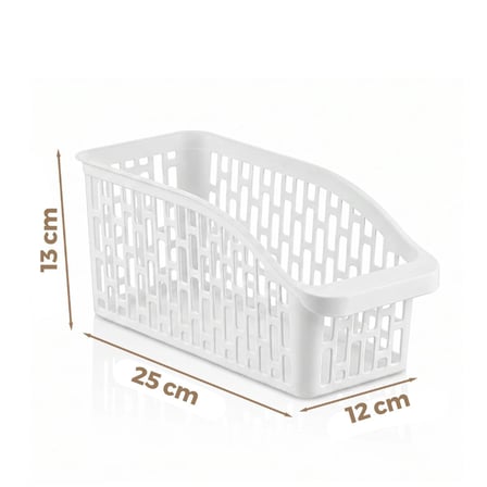 Urve UR-3564 Jumbo Çok Amaçlı Plastik Organizer 25x13x12 cm - Beyaz- 48'li Paket