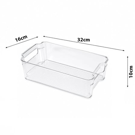 Urve UR-3569 Şeffaf Mika Modüler Çok Amaçlı Organizer 32x16x10 cm- 24'li Paket