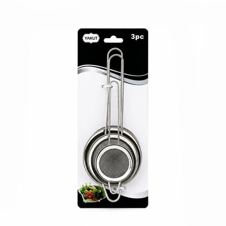 Yakut-9791 Metal Çerçeveli Tel Süzgeç Seti 3 Parça - Mini 5-7-8 cm