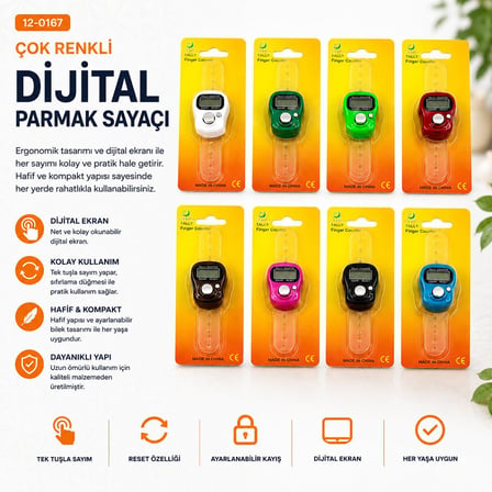 Baysa-012 Dijital Zikirmatik - Parmak Sayacı- 100'li Paket
