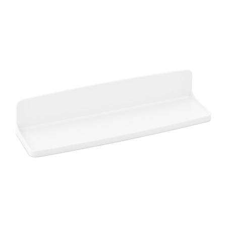 Qlux L-00647 Zen Etajer 8x29.5 cm - Beyaz Sert Plastik, Yapışkanlı Duvara Monte- 40'li Paket