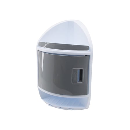 Qlux L-00708 Plus Plastik Banyo Köşesi - 3 Katlı Üçgen 43x36x18x18 cm Orta Kat Kapaklı Vidalı Montaj