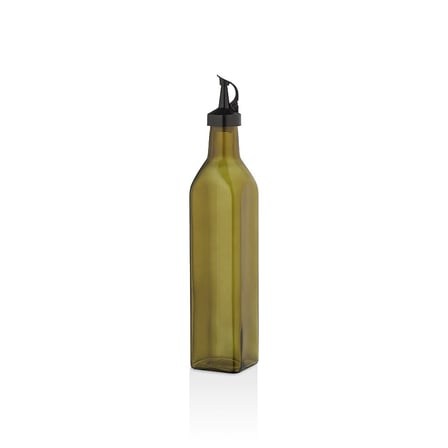 Qlux C-00406 Cam Organik Yağdanlık Şişe 500 ml - Plastik Kilitli Kapak- 15'li Paket