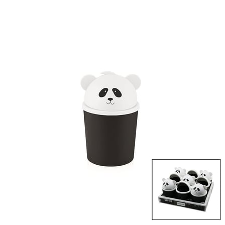 Qlux L-00988 Panda Mini Masaüstü Çöp Kovası- 18'li Paket