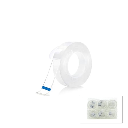 İbico İ13-087 Şeffaf Çift Taraflı Nano Bant - 3 cm x 2 mt- 12'li Paket