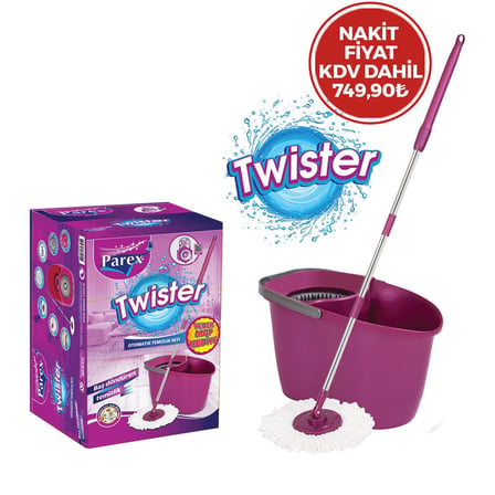 Parex 723691 Twister Otomatik Mop Temizlik Seti ve Kovası - Multi Temizlik Fırçalı