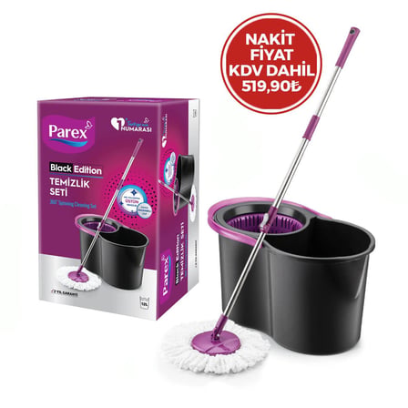 Parex 613399 Black Edition Otomatik Temizlik Seti Mop - 12 lt