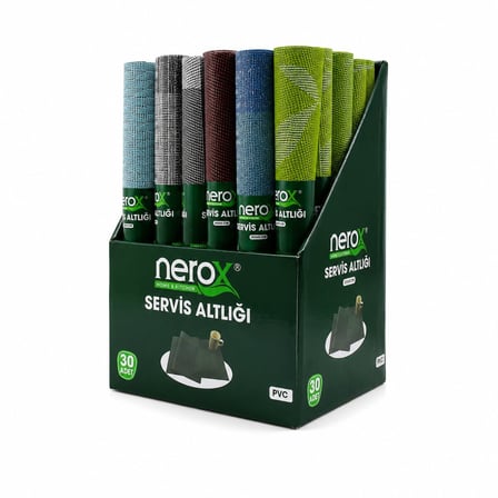 Nerox NRX-0672 Kare PVC Amerikan Servis Altlığı - Supla- 30'li Paket