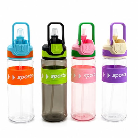 Yakut 14005 Tutmalı Spor Matara 800 ml - Renkli Plastik, Pipetli