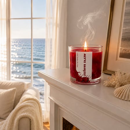 Gül Mum Candle Çilek Kokulu Mum - Cam Bardaklı Meyve Kokulu- 12'li Paket