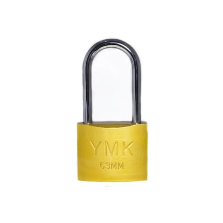 YMK Eko Sarı Boyalı Uzun Kancalı Asma Kilit 63mm