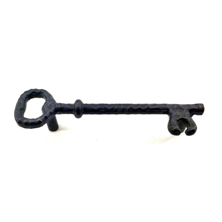 Antika Tarz Dekoratif Pirinç Anahtar Şeklinde Kapı Çekme Kolu, Mobilya, Sandık, Kutu Kulbu - 128mm, 