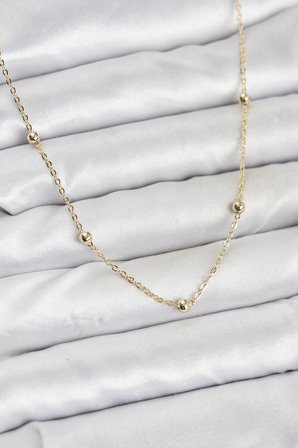 CM Gold Renk Top Zincirli Kadın Kolye - TJ-BKO10915
