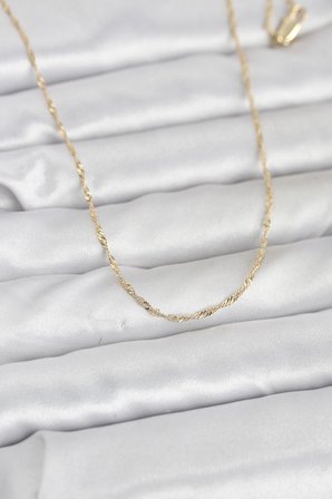 CM 14K Gold Renk Burgu Model 60 cm Kadın Kolye - TJ-BKO10942
