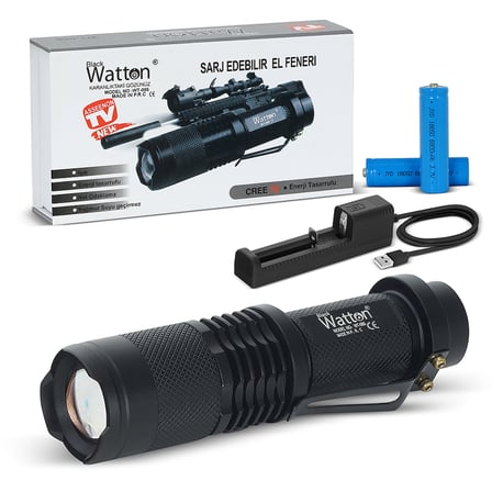 orijinal 800 lümen t6 şarjlı led el feneri – uzun menzilli profesyonel model wt-086
