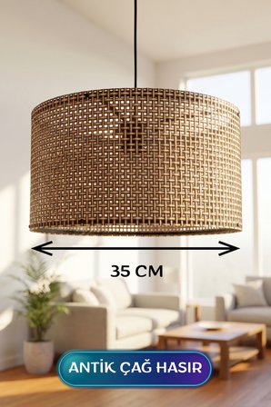 Antik Çağ Hasır Kumaş Başlıklı Sarkıt ize 35 CM