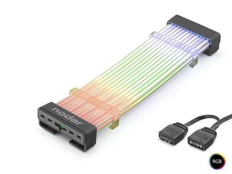24 Pin Argb Anakart Güç Uzatma Kablosu Bükülebilir 2 Mm 54 60 Led Siyah ND2801B