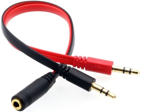 Tek Girişli Kulaklığı Mikrofon ve Ses Çeviren Kablo RXY-4611