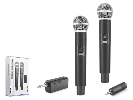 Uhf Kablosuz 2 Mikrofonlu Set 6.35 Mm Siyah HDX2802