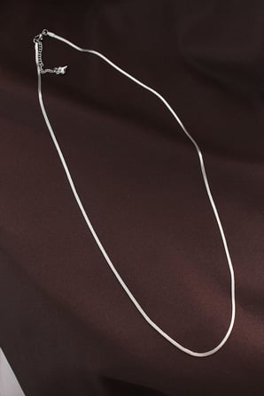 Çelik Gümüş Renk 60 cm İnce İtalyan Zincir Kolye TJ-BKO6226