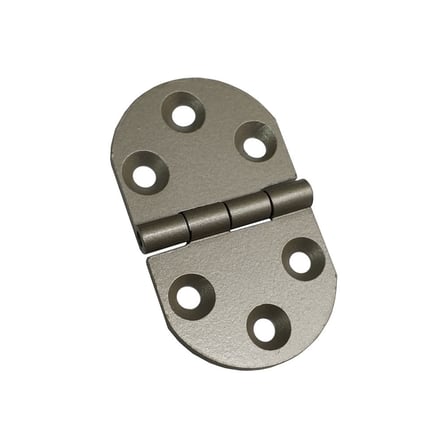 20 Adet Alüminyum Oval Menteşe 40x69 mm - Yönsüz, Şık, Hafif ve Dayanıklı Dolap, Pano, Kapak Menteşesi