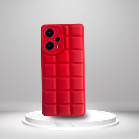 Poco F5 5G Uyumlu Silikon Madlen Case KIRMIZI