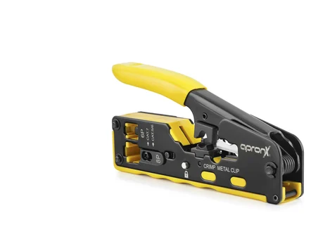 Rj45 Sıkma Pensesi Seti Cat5 Cat6 Cat7 Sarı APXCR45