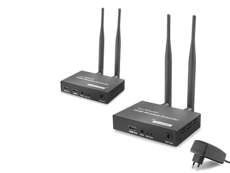 Hdmi Kablosuz Görüntü Ve Ses Aktarım Seti Loop-Out 1080P 200 M Siyah HDX1444