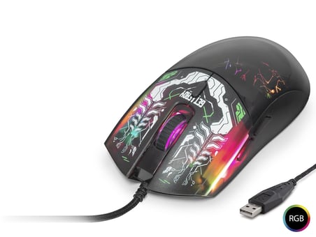 Mouse 7200 Dpi Rgb Graffiti Desenli - Siyah G306A