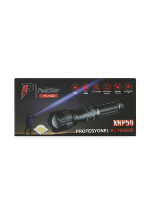 PeakStar Ps-1600 Süper Parlak Led Zoomlu 5 Mod Su Geçirmez Profesyonel Kamp Bekçi cı Feneri